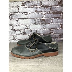 Sperry Top Sider Gray Black Leather Oxfords Lace Up Shoes Men’s Sz 11.5M US/45EU
